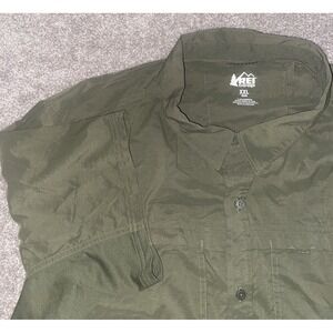 REI Co-op‎ Checkered Flannel Shirt Men's XXL Performance Hiking Stretch Vented